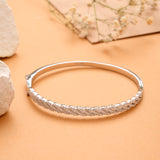 Minimalist Twist Braided Silver Kada