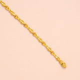 Fancy Fish Hook Link Design Gold Bracelet