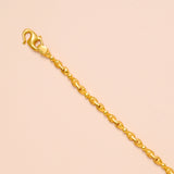 Fancy Fish Hook Link Design Gold Bracelet