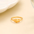 Cute Heart Motif Gold Ring