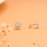 Heritage Bloom Flower Silver Stud