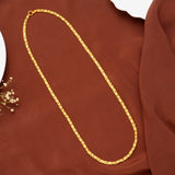 Elegant Textured Design Gold Chain for Men