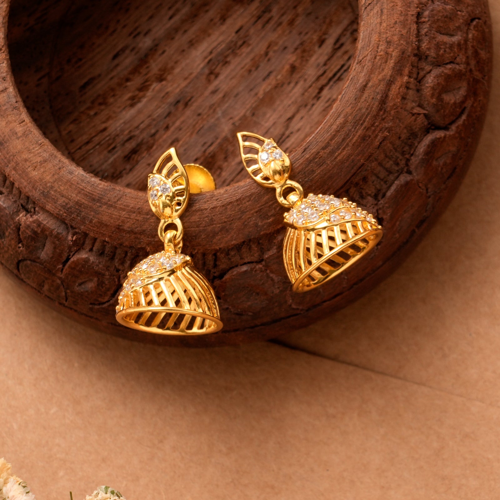 Regal Bell Casting Golden Jhumkas
