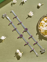 Ruby Diva Drops Anklet
