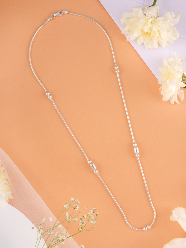 Casual Wear Women Silver Chain