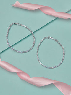 White Bling Trail Anklet