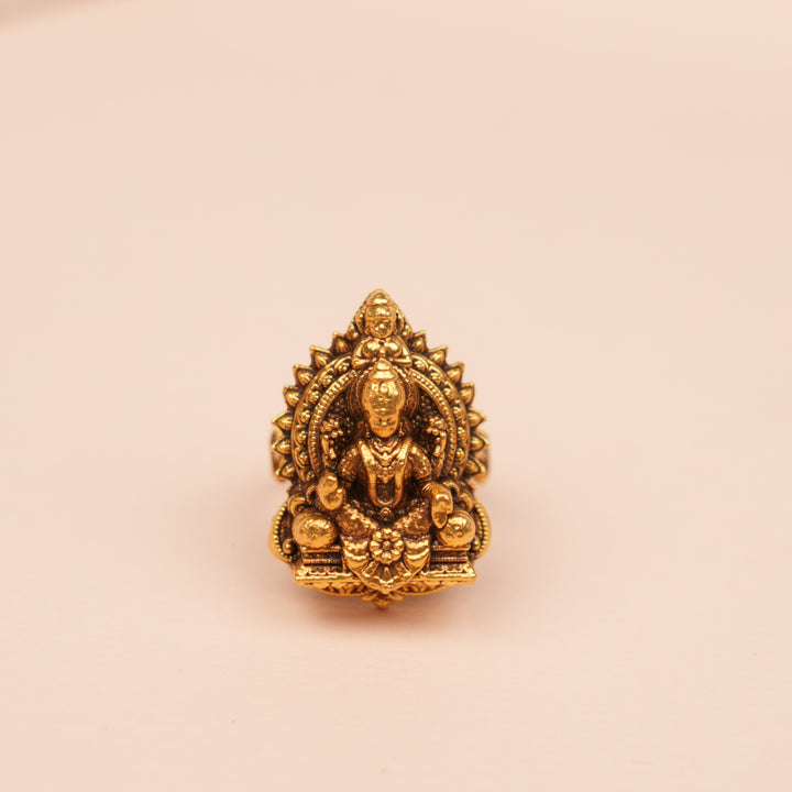 Antique Goddess Lakshmi Gold Rings