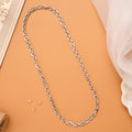 Square Silver Cuban Link Chain