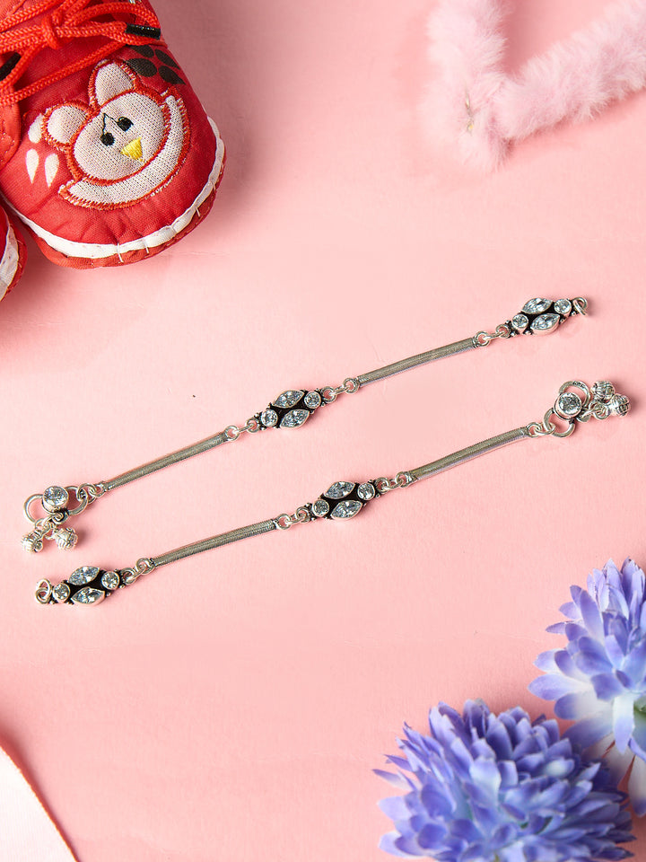 White Spark Antique Anklet