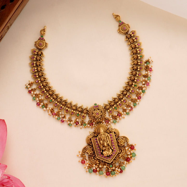 Antique Divine Venkateshwara with Lakshmi Necklace