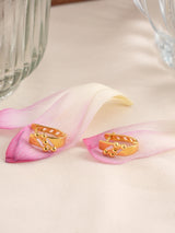 Gold Clip on Open Loop Earring