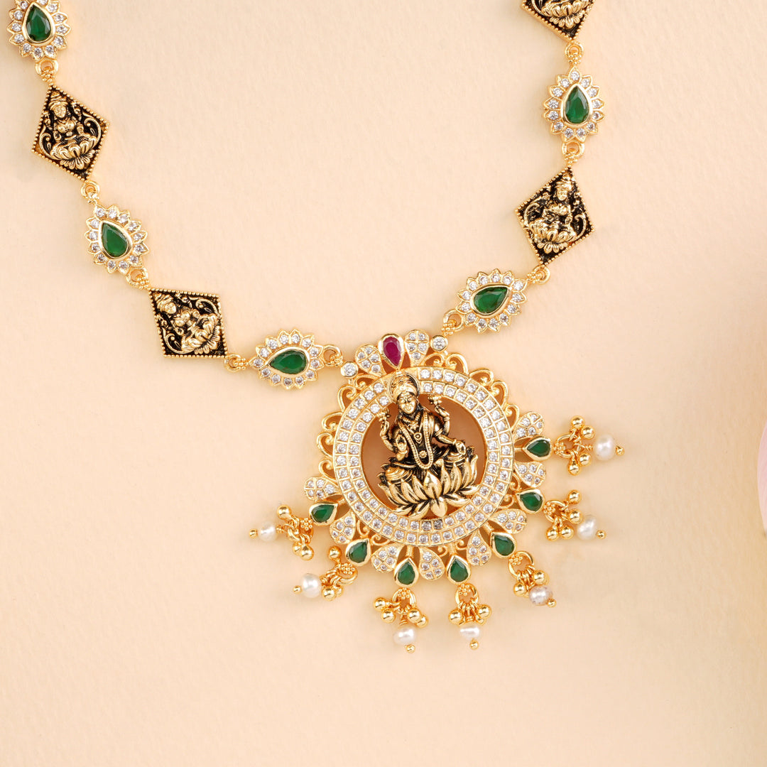 Antique Coin with Lakshmi Necklace