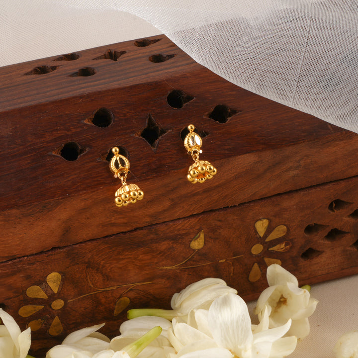 Traditional Gold Mini Jhumkas