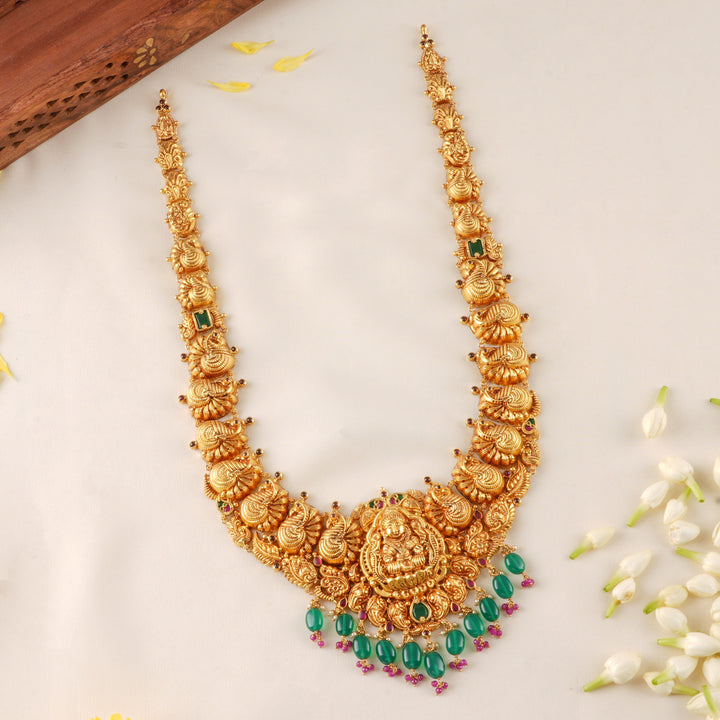 Divine Lakshmi Peacock Gold Haram
