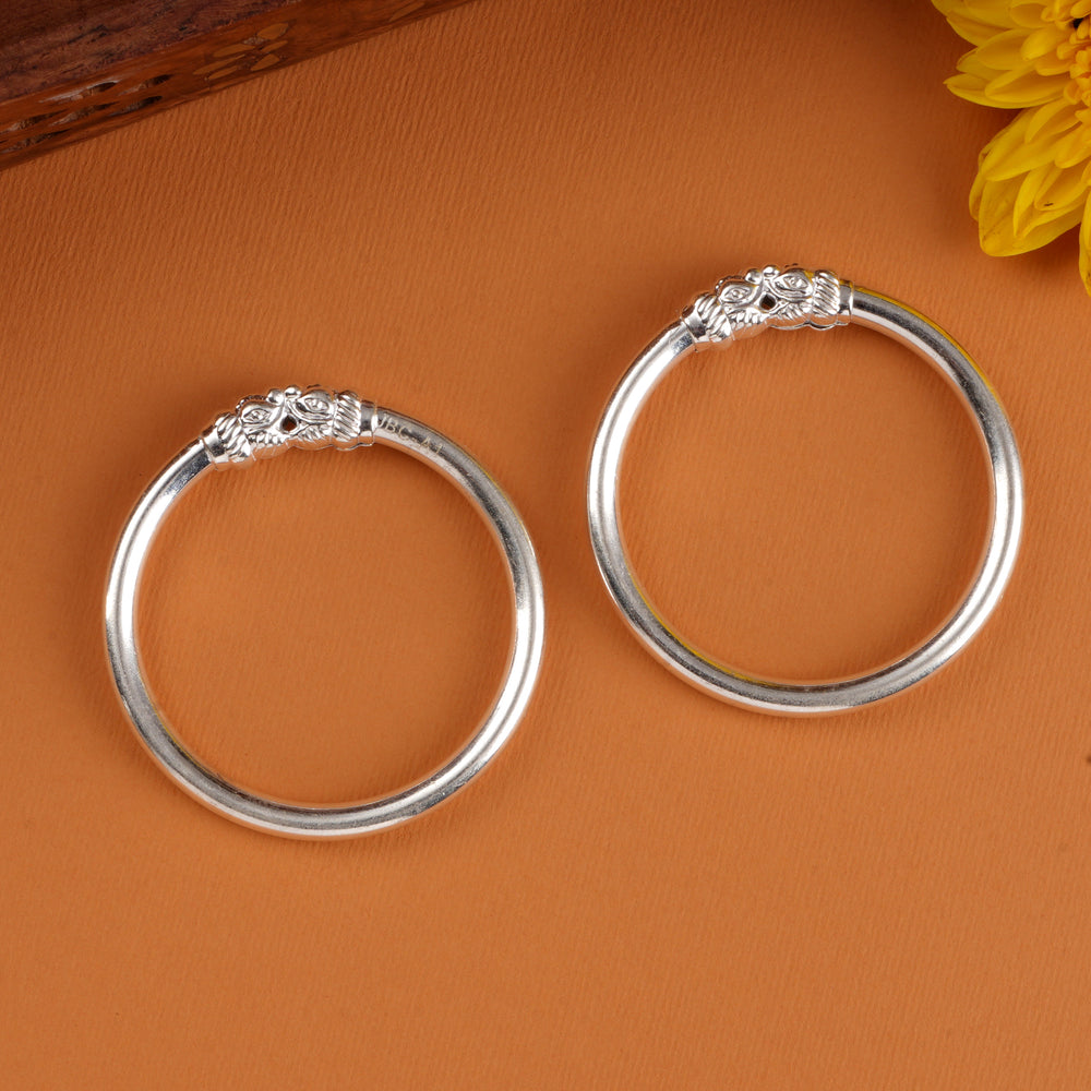 Temple Inspired Yazhi Silver Baby Bangle