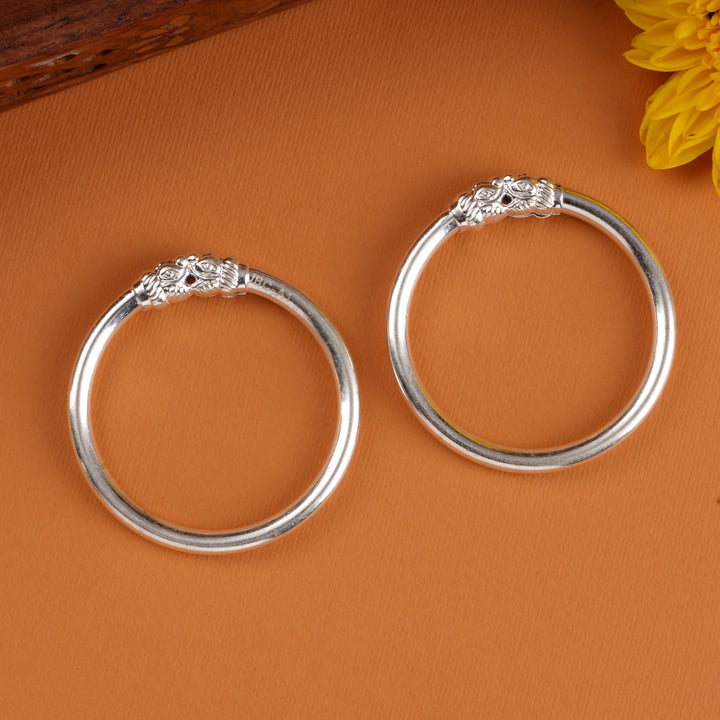Temple Inspired Yazhi Silver Baby Bangle