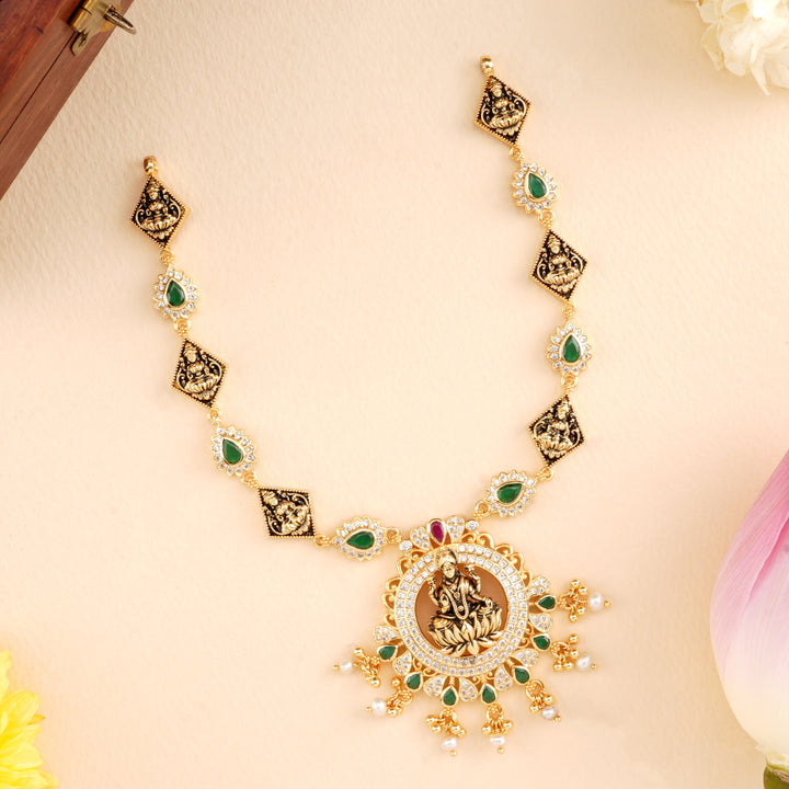 Antique Coin with Lakshmi Necklace