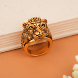 Antique Bold King of Lion Gold Men’s Ring