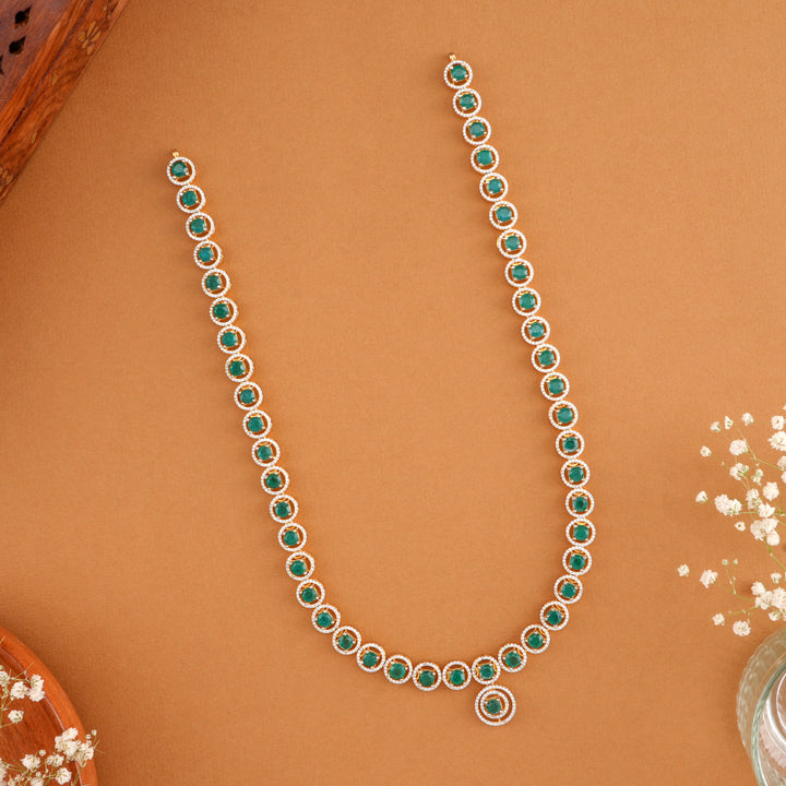 Oval Shape Green Stone Swarovski Haram
