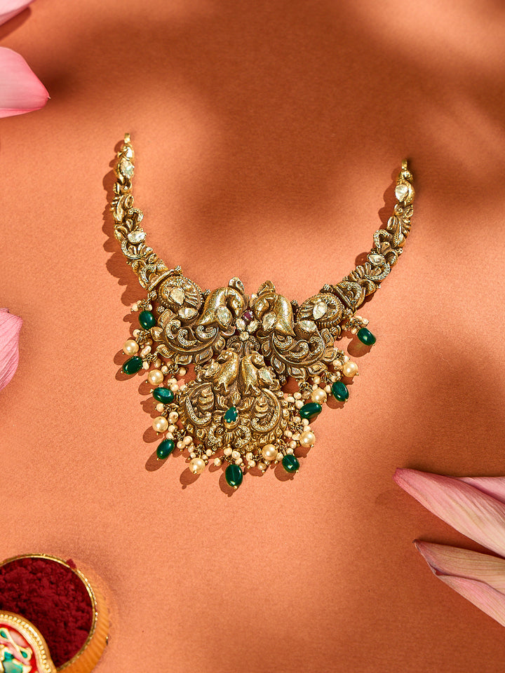 Divine Lakshmi Malhar Temple Necklace