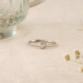 Unique Double Heart Baby Silver Ring