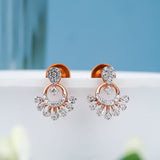 Blooming Floral Tear Drops Diamond Earring