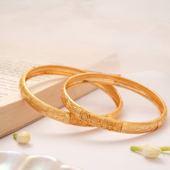 Cute Little Blossom Floral Golden Bangles