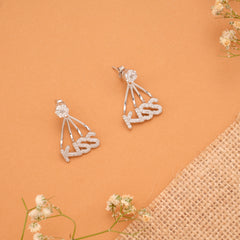 Kiss Silver Ear Jacket Earrings