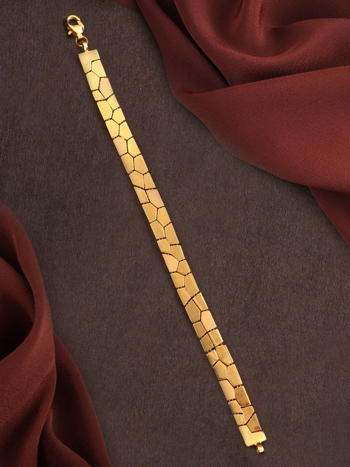 Trendy Honeycomb Gold Men Bracelet