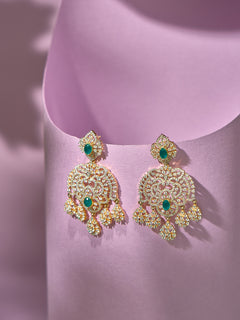 Traditional Dangler Swarovski Earrings