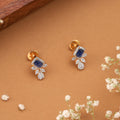 Luxury Halo Blue Sapphire Swarovski Earrings