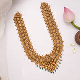 Antique Triple Layer Lakshmi Drops Golden Haram