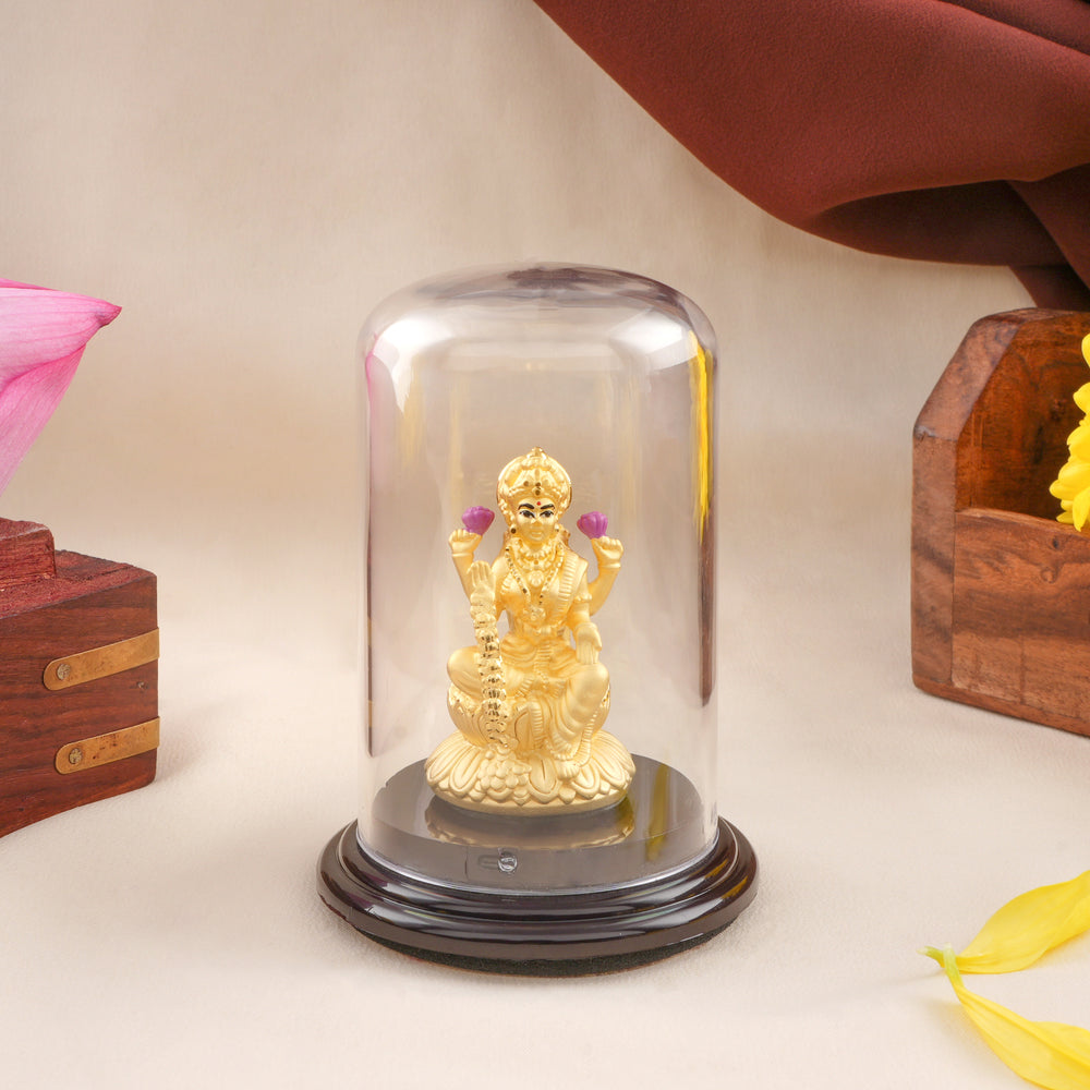 Goddess Dhana Lakshmi Golden Idol