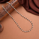 Karungali Energy Beads Silver Chain