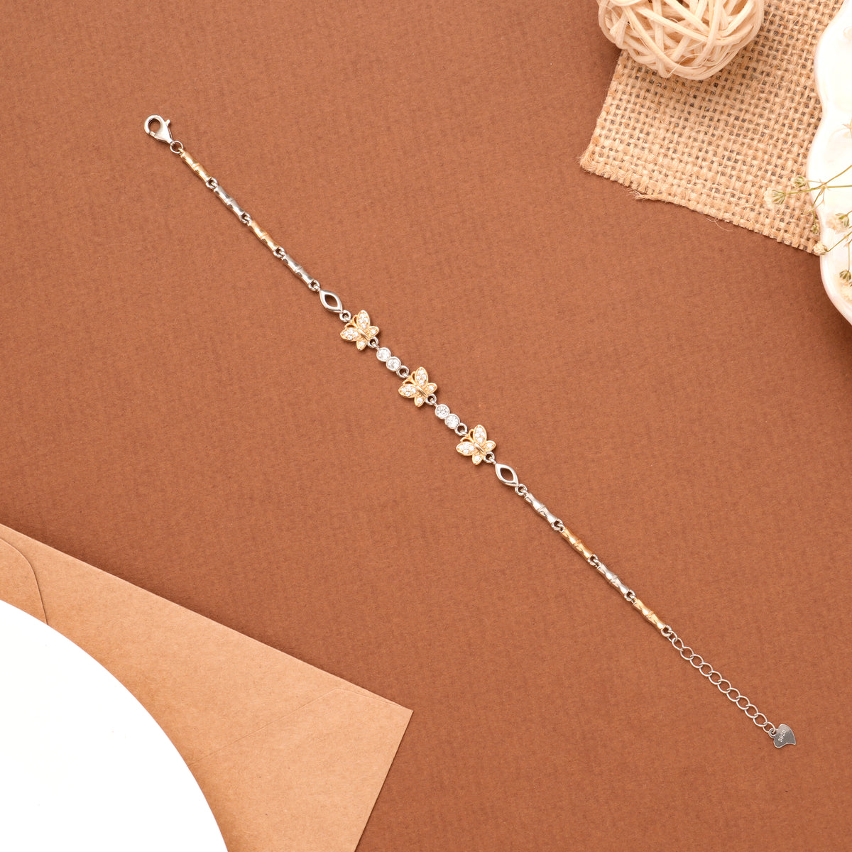 Radiant Tiny Floral with Star Silver Bracelet