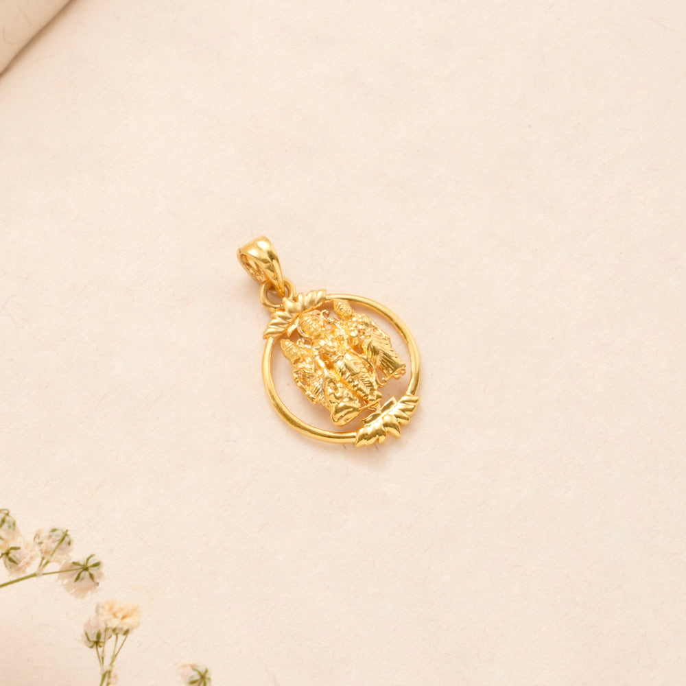 Lord Ram Darbar Golden Pendant