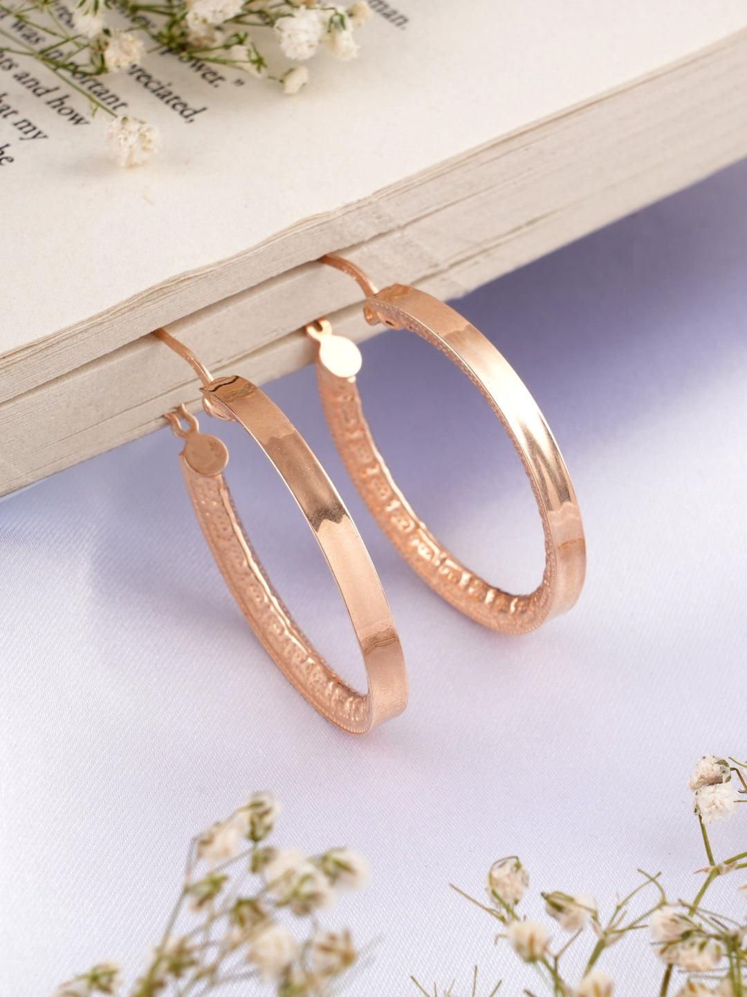 Minimal Rose Gold Hoop Earring