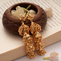 Tiny Golden Four Layer Design Jhumkas