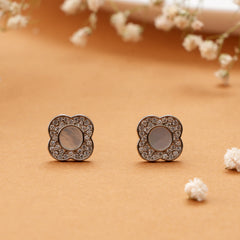 Floral Design Mother of Pearl Studs