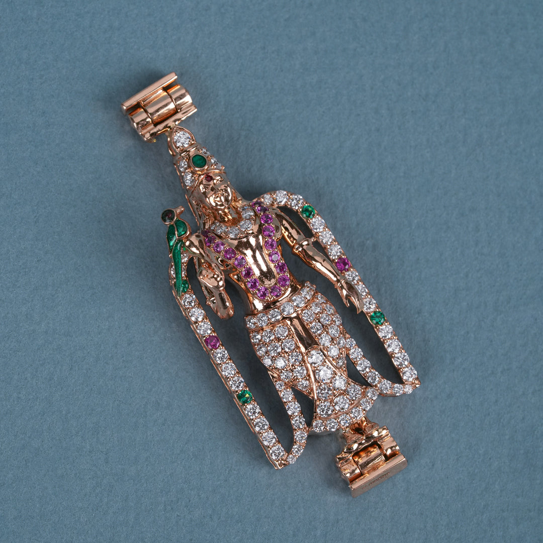 Madurai Meenakshi Rose Gold Diamond Mugappu