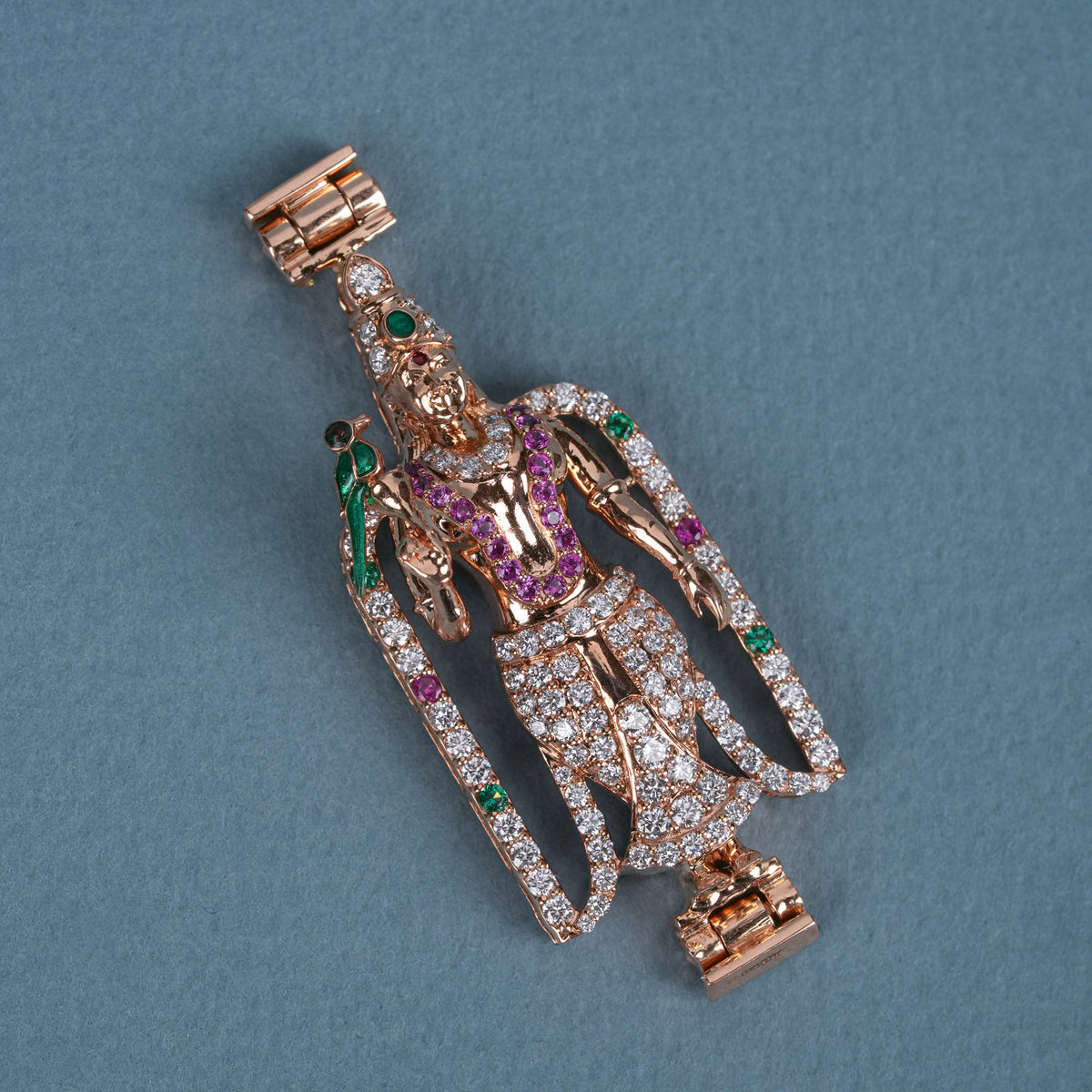 Madurai Meenakshi Rose Gold Diamond Mugappu
