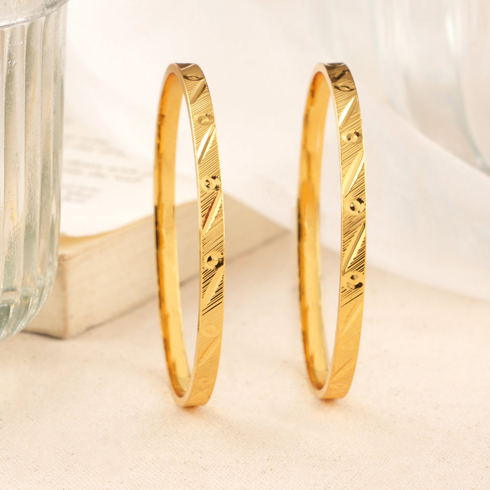 Graceful Touch Silver Gold Plated Baby Bangle