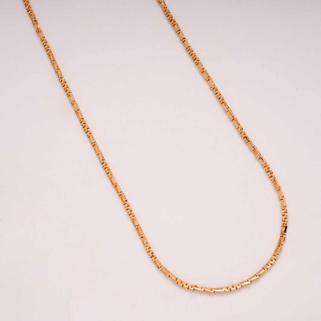 Minimalist Textured Golden Chain