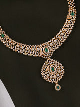 Emerald Radiance Swarovski  Gold Necklace
