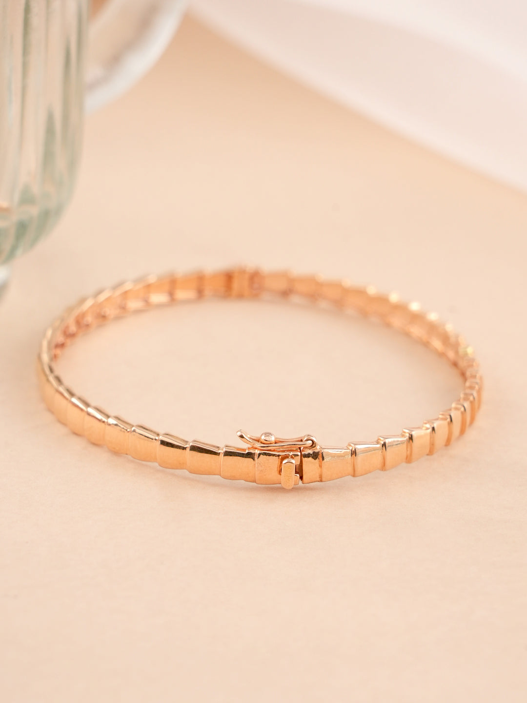 Rose Gold Serpenti Viper Flexible Kada