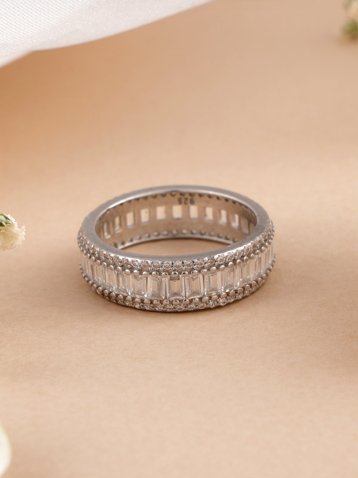 Baguette Cut Eternity Band Ring