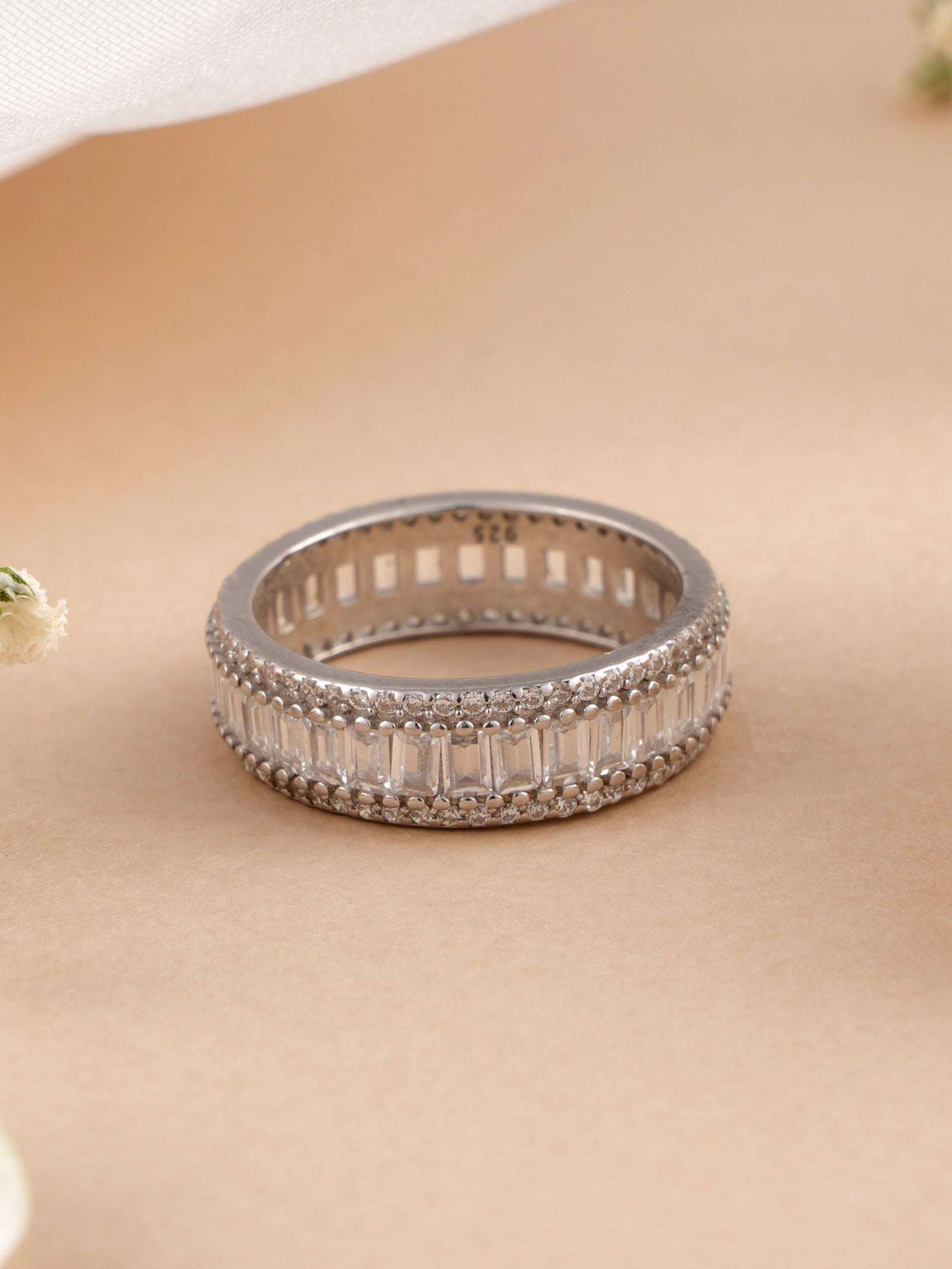 Baguette Cut Eternity Band Ring