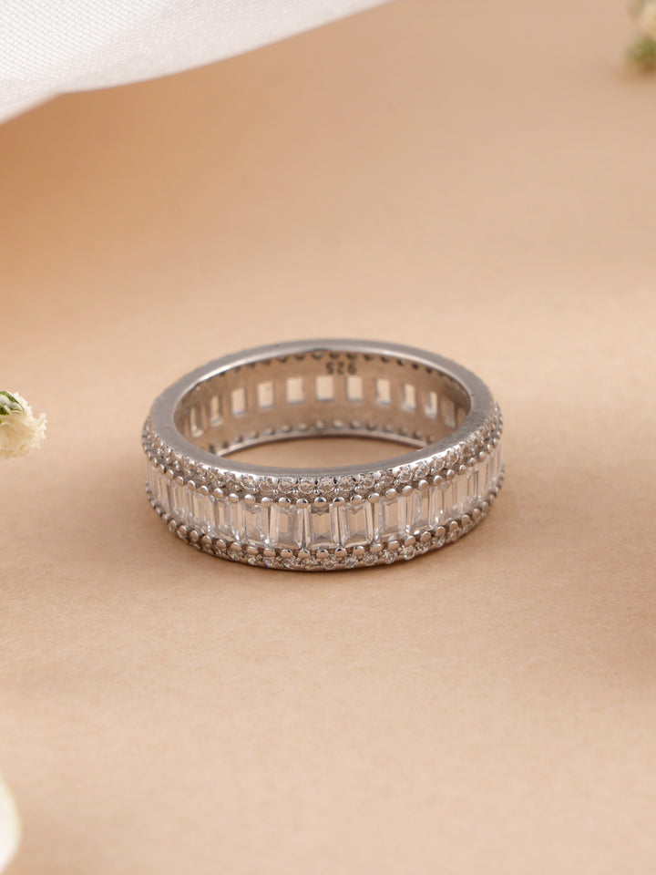Baguette Cut Eternity Band Ring