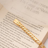 Intricate V Shape Link Design Golden Bracelet