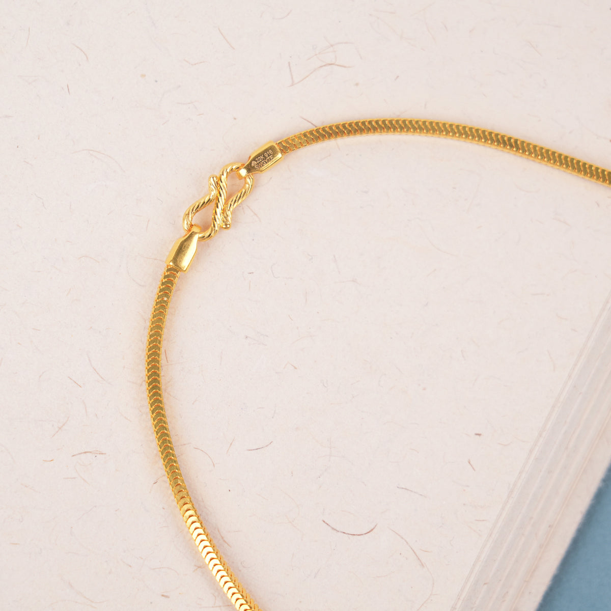 Simple Shiny Flat Gold Chain